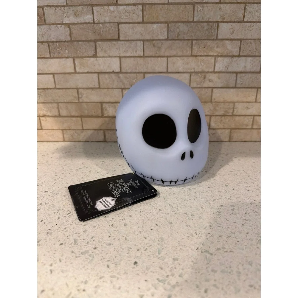 Disney Nightmare Before Christmas Jack Skellington Light Up Skull Decor LED Lamp